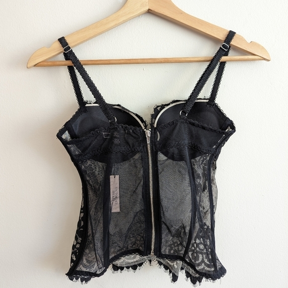 NWT Victoria's Secret Dream Angels Floral Lace Bustier Babydoll Corset - Picture 2 of 5